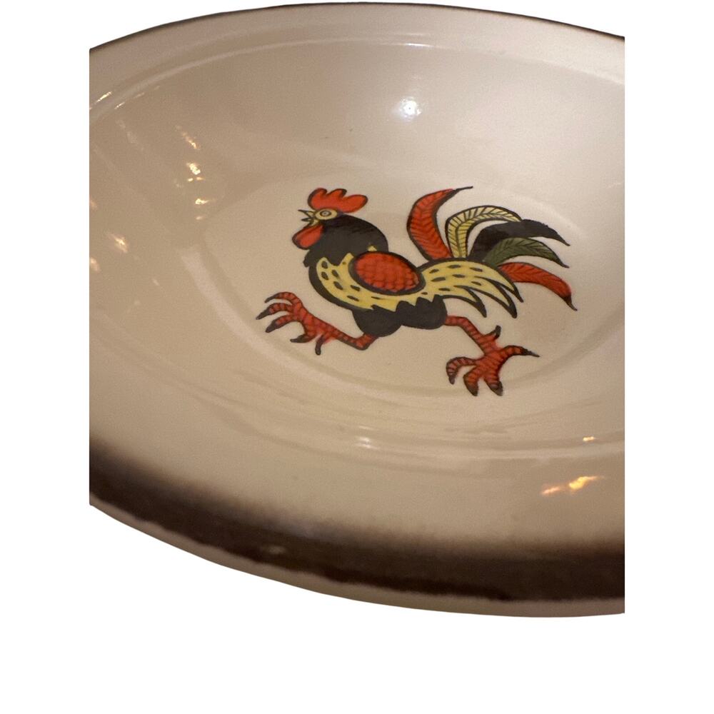VTG Metlox Poppytrail Rooster Serving bowl 70s 10" Vegetable Dinnerware 50s 60s